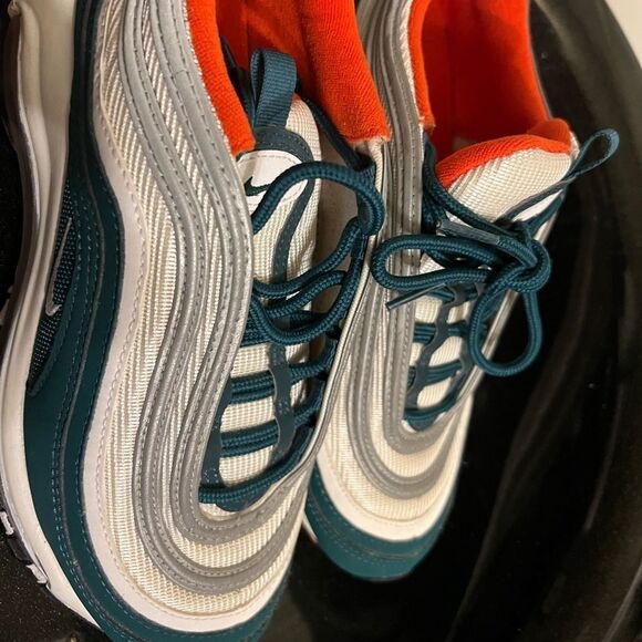 Nike Air Max 97 GS Rainforest/White-Team Orange 921522 300 Size 5.5Y - Picture 6 of 11